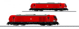 Märklin Scala H0 - Ipotetica locomotiva Diesel-elettrica Gruppo 247 (Siemens Vectron DE) nella ben nota colorazione in rosso trasporti della Ferrovia Tedesca S.p.A. (DB AG).