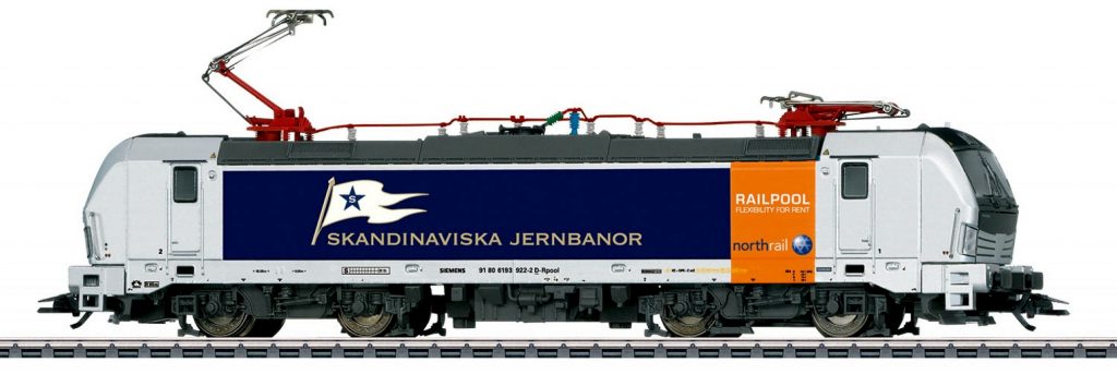 Märklin Scala H0 - Locomotiva elettrica Gruppo 193 del Railpool Northrail, noleggiata alla Skandinaviska Jernbanor (Svezia).