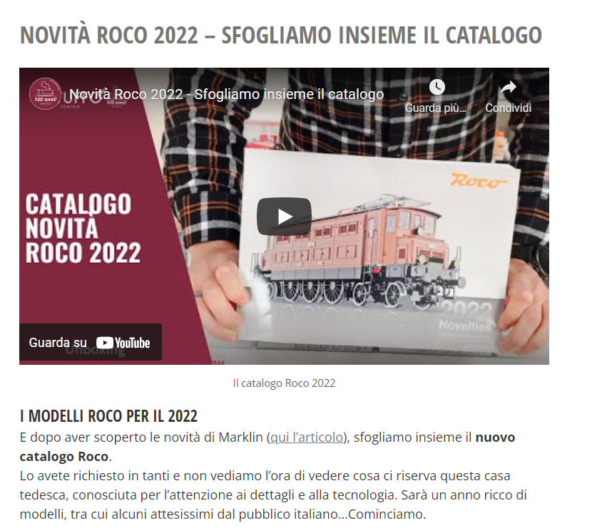 catalogo di modellismo ferroviario catalogo novità 2020 ROCO 