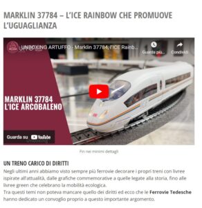 Anteprima articolo recensione Marklin 37784 ICE Rainbow